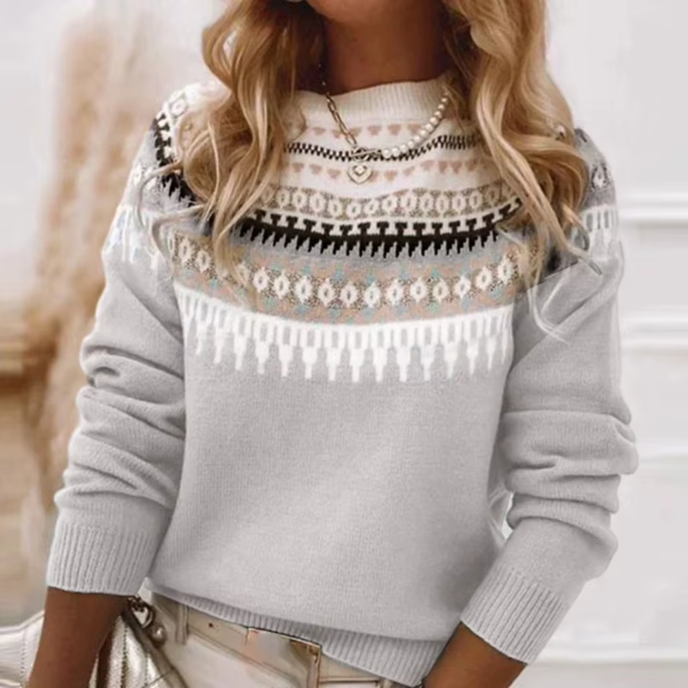 Joyce | Stickad Pullover för Kvinnor