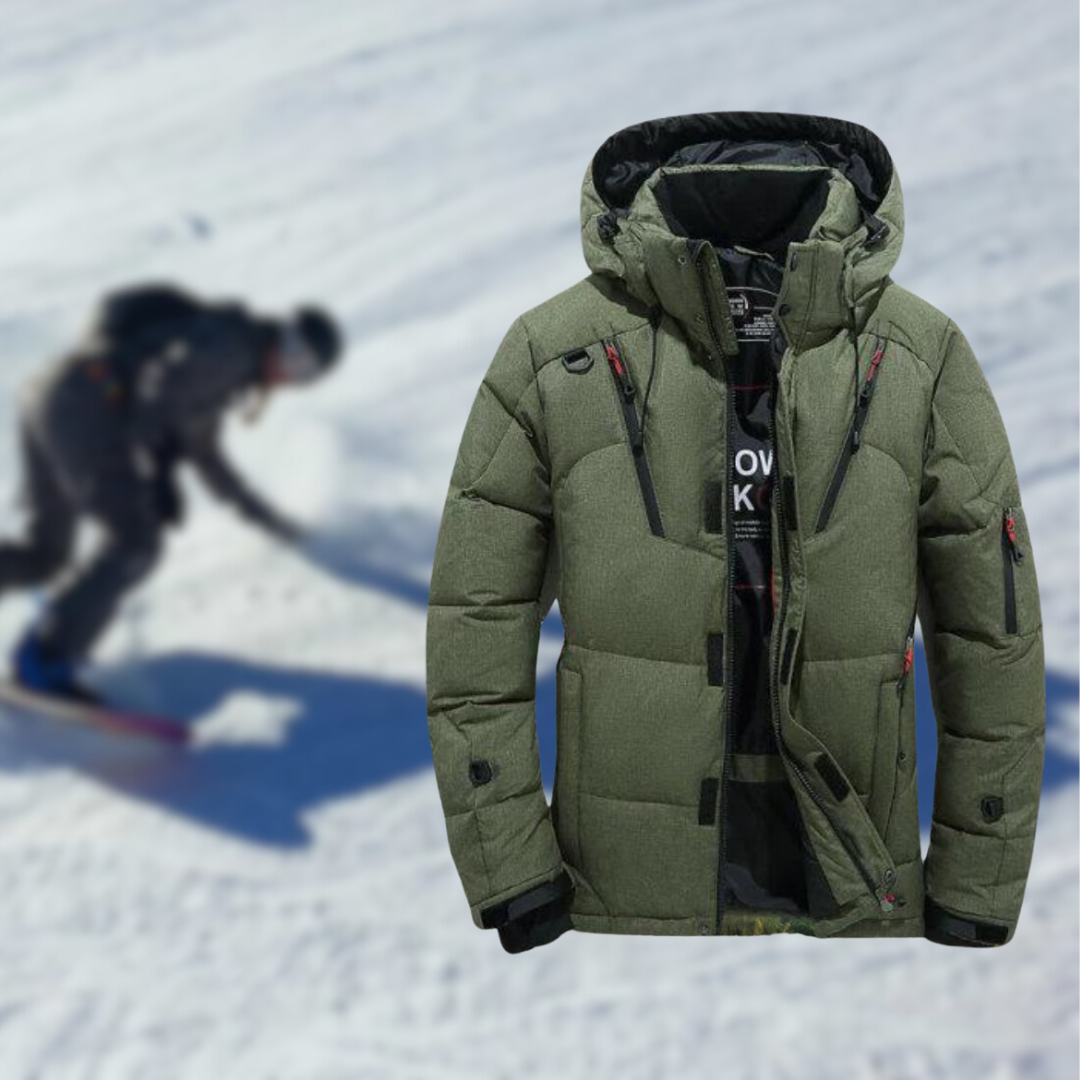 Goose Parka | Vinterjacka för män av högsta kvalitet med avtagbar huva.