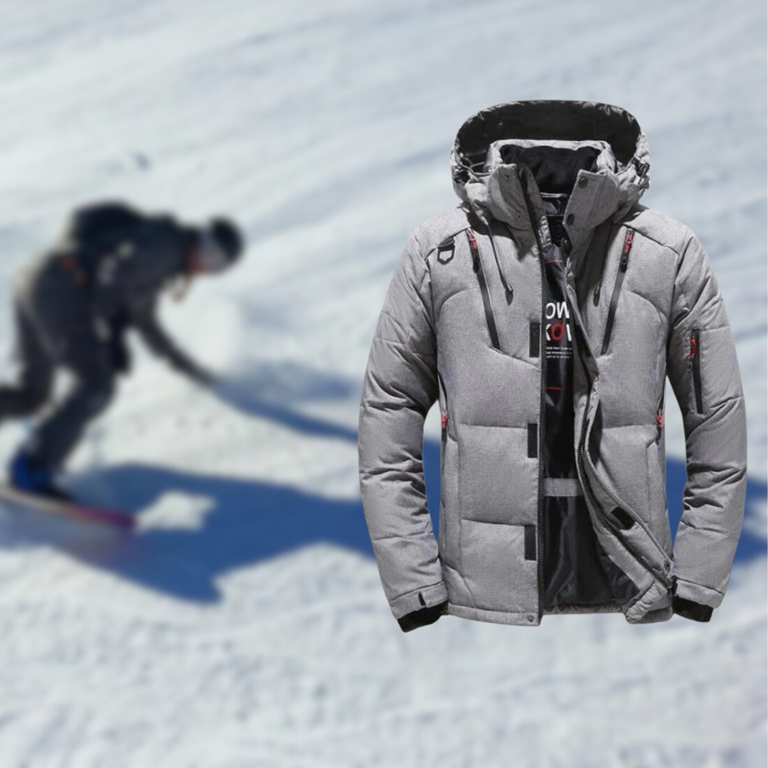 Goose Parka | Vinterjacka för män av högsta kvalitet med avtagbar huva.