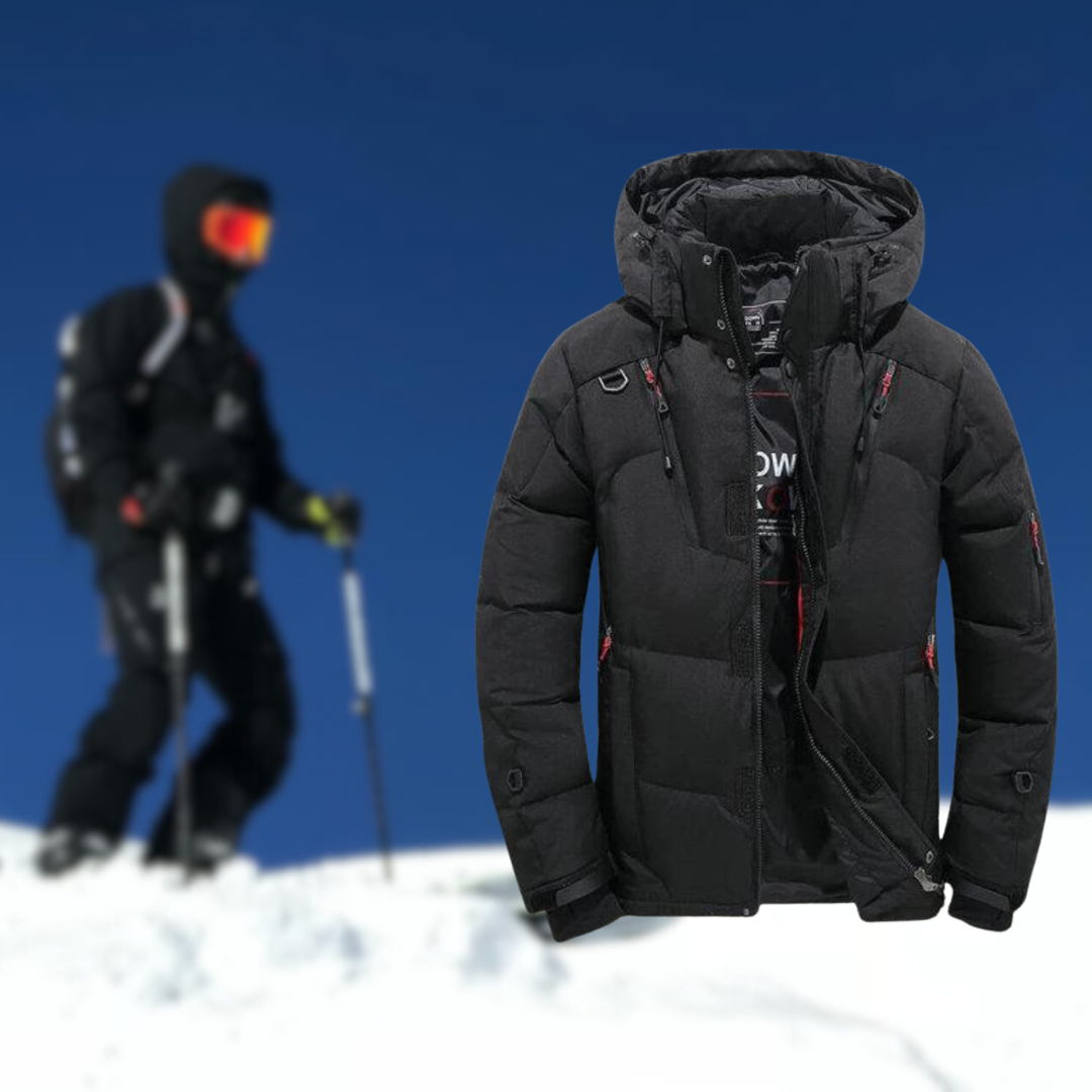 Goose Parka | Vinterjacka för män av högsta kvalitet med avtagbar huva.