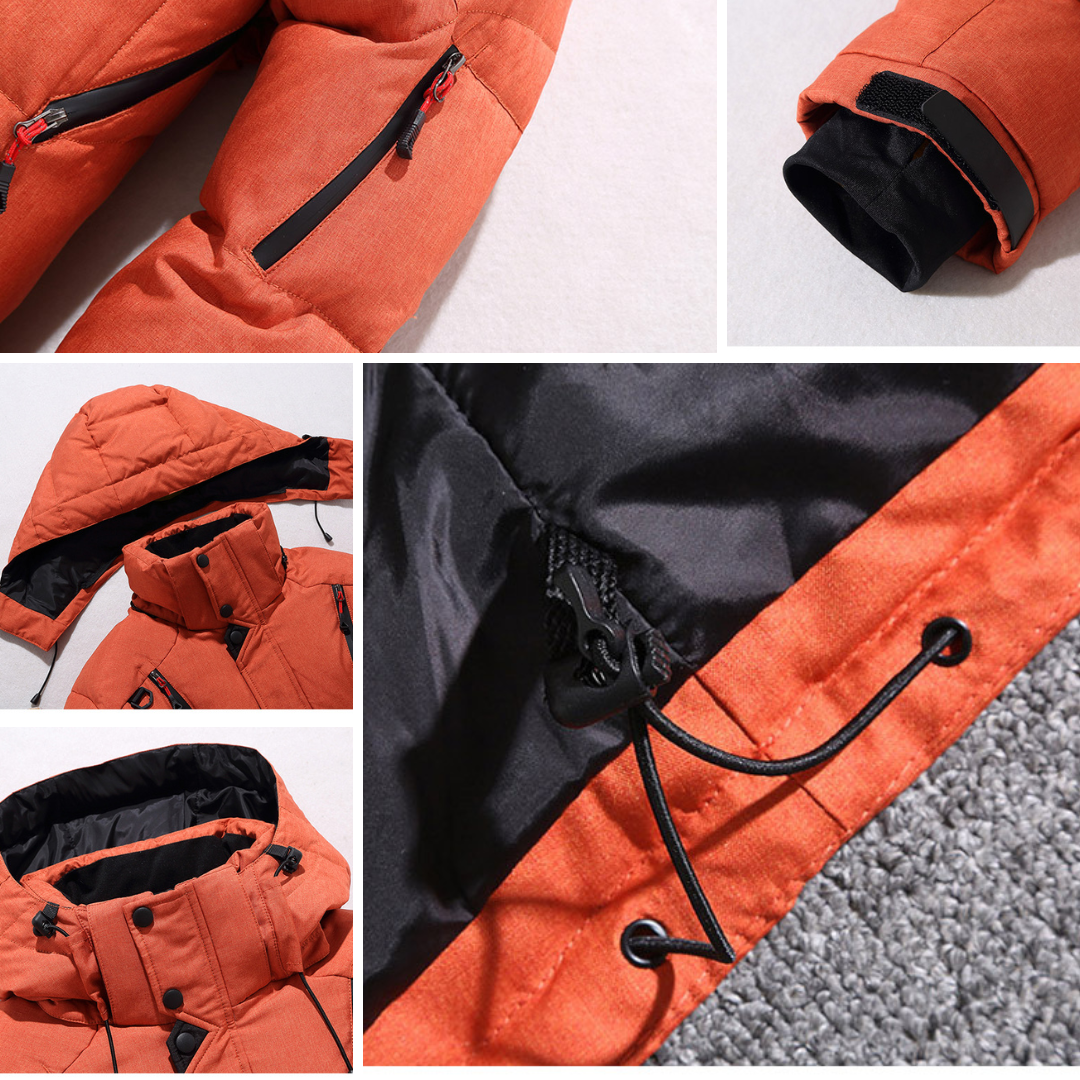 Goose Parka | Vinterjacka för män av högsta kvalitet med avtagbar huva.