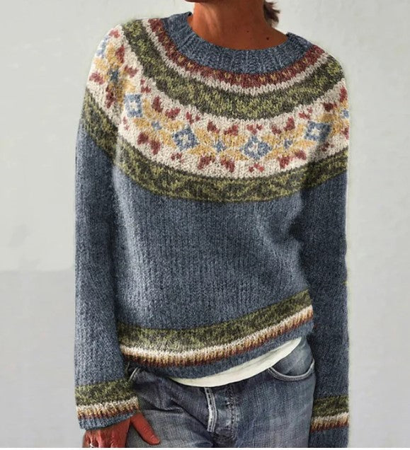 Gisela™ | Långärmad tröja med retrotryck