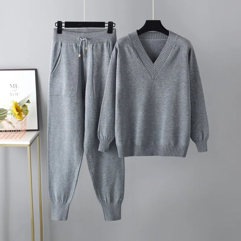 Avery | Mysigt Stickat Lounge-set