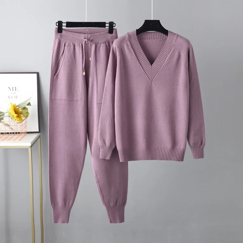 Avery | Mysigt Stickat Lounge-set
