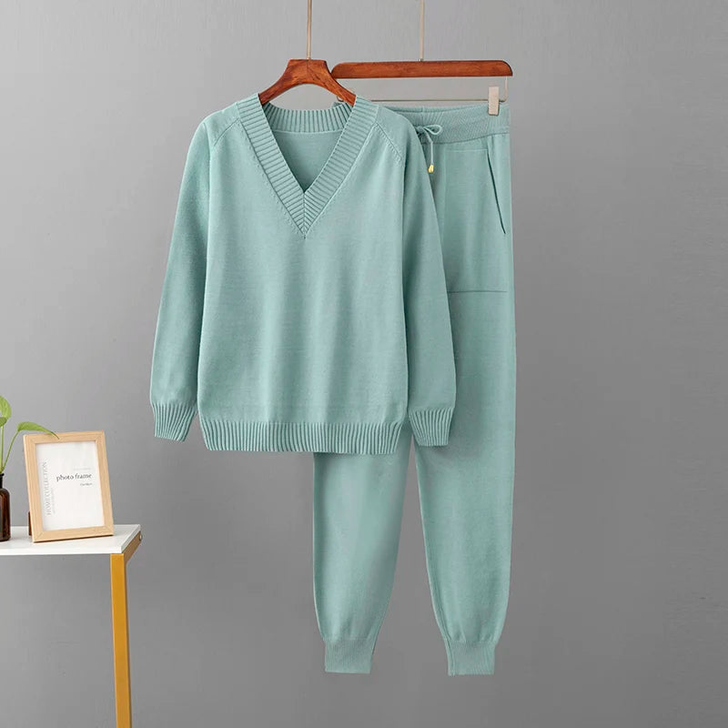 Avery | Mysigt Stickat Lounge-set