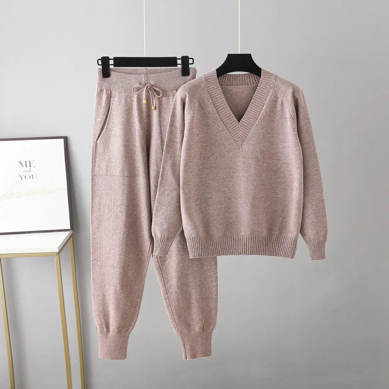 Avery | Mysigt Stickat Lounge-set