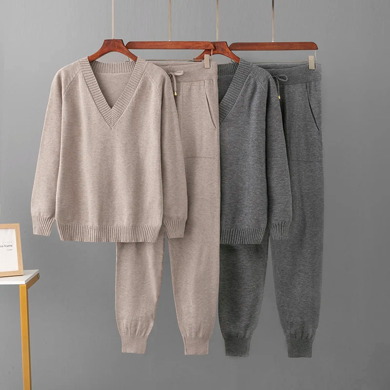 Avery | Mysigt Stickat Lounge-set
