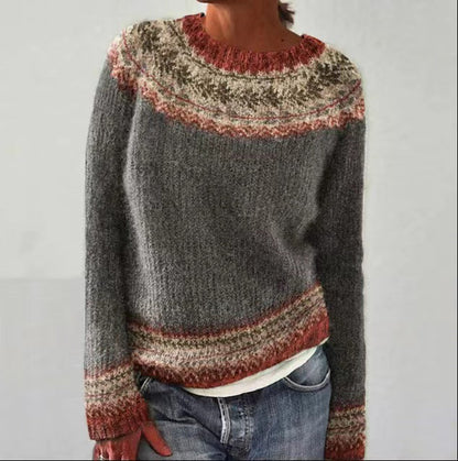 Gisela™ | Långärmad tröja med retrotryck