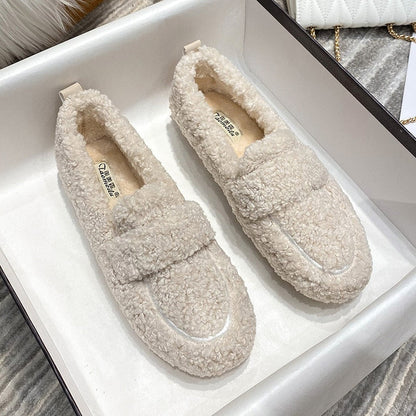 Arielle | Plysch Slip-on Skor Med Halkfri Sula